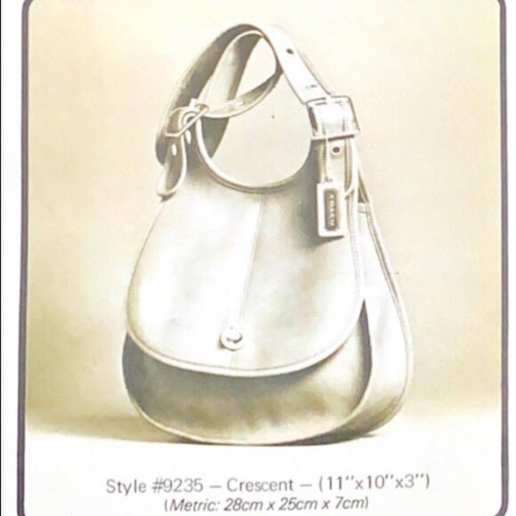 RARE Coach Crescent Shoulder Bag 9235 Pre-Creed Metal Tag Brown Leather 1972-73 - Picture 15 of 15
